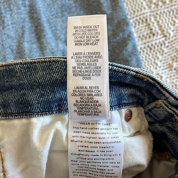 Good American GOOD CURVE STRAIGHT FRAY HEM JEANS GCSFH127T BLUE313 Size 8/29 - Picture 7 of 11